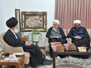 دیدار اعضای دبیرخانه کنگره بین المللی بزرگداشت علامه میرحامد حسین لکهنوی رحمه الله با آیت الله میرسید محمد یثربی دام ظله